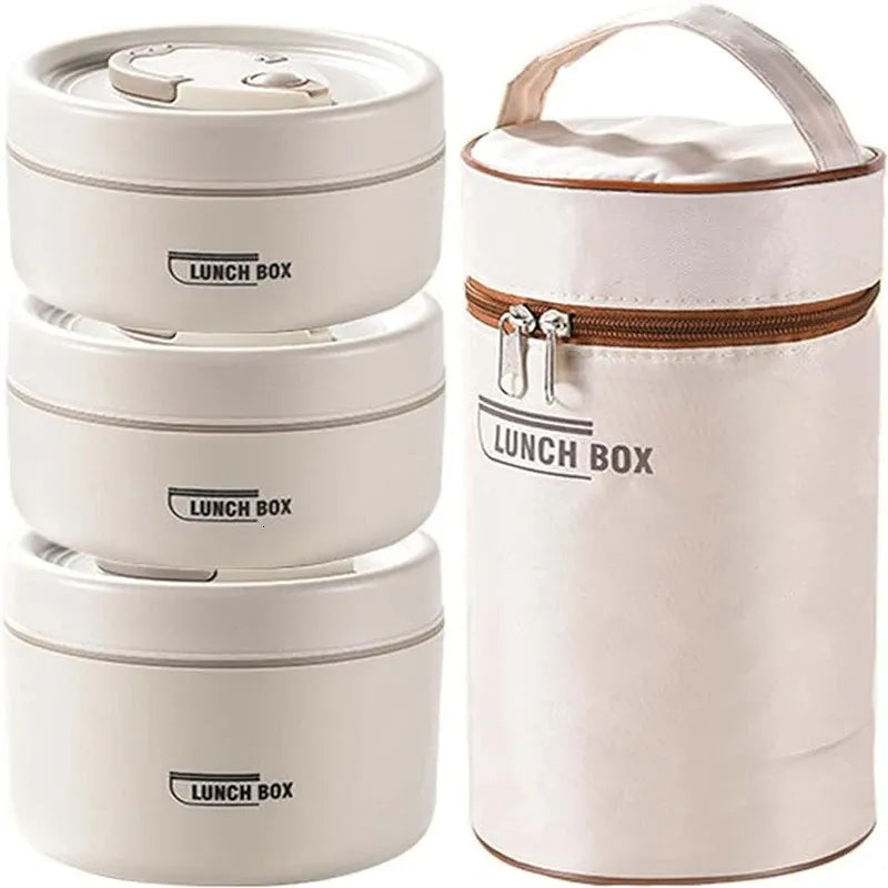 Lunch Box - Lonchera Térmica + 3 Tazas en Acero