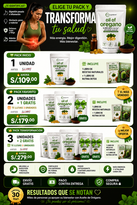 Aceite de Oregano 6000 mg x 90 Softgels