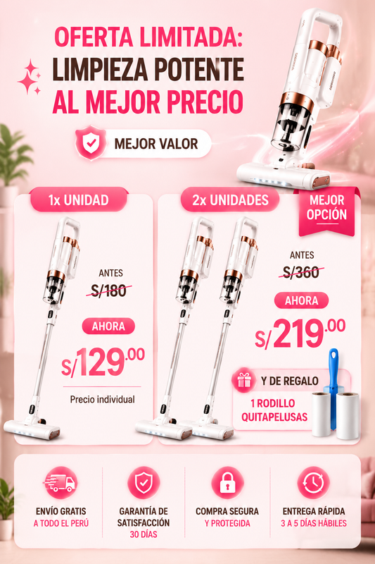 Aspiradora inalámbrica portátil 3 en 1