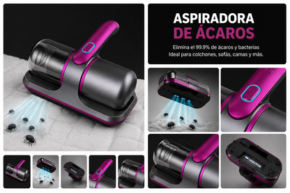 Aspiradora Antiácaros UV para Colchones y Sofás – Limpieza Profunda en Casa
