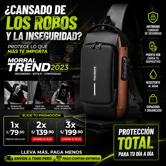 Morral Elegante Trend 2023 con candado para hombres, jóvenes y niños