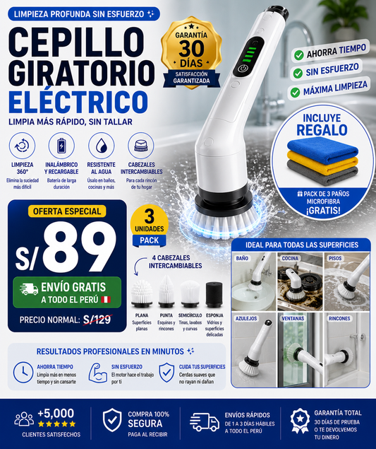 ✨ CEPILLO ELÉCTRICO GIRATORIO 9 EN 1™